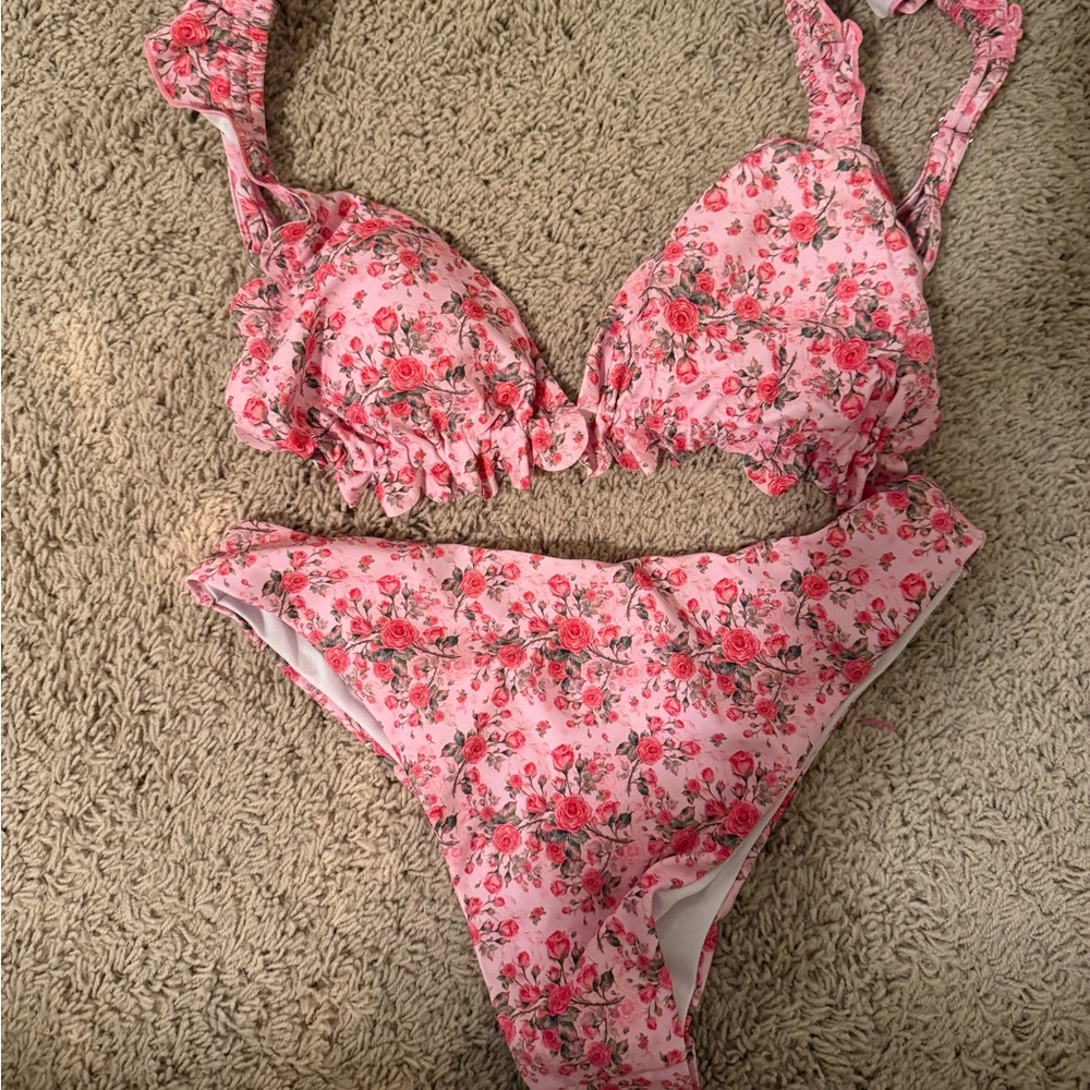 Floral Pink Bikini Set